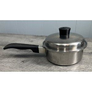 VTG Lustre Craft 1 Quart 3-Ply Special Alloy Stainless Steel Sauce Pan With Lid‎